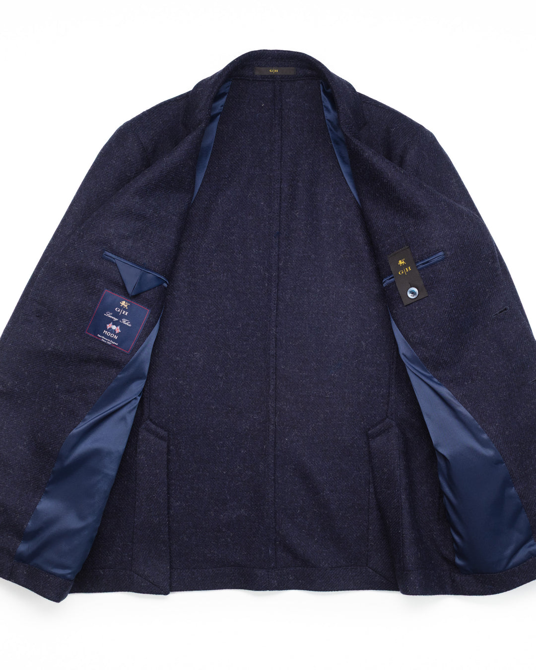 Shetland Wool Blazer in Navy