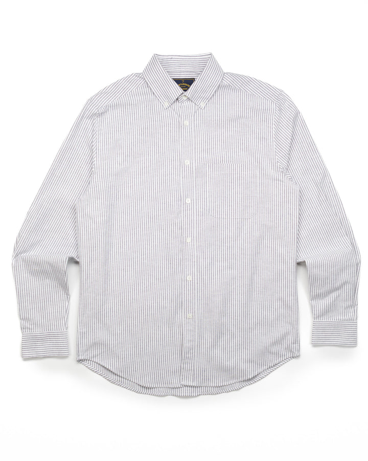 Brushed Oxford Stripe in Blue