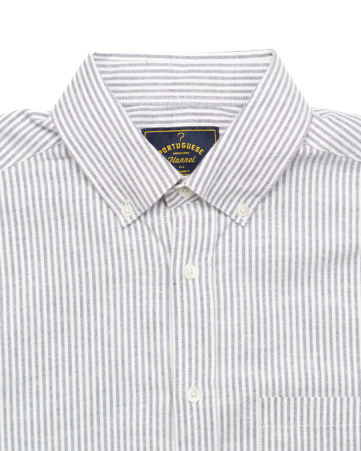 Brushed Oxford Stripe in Blue