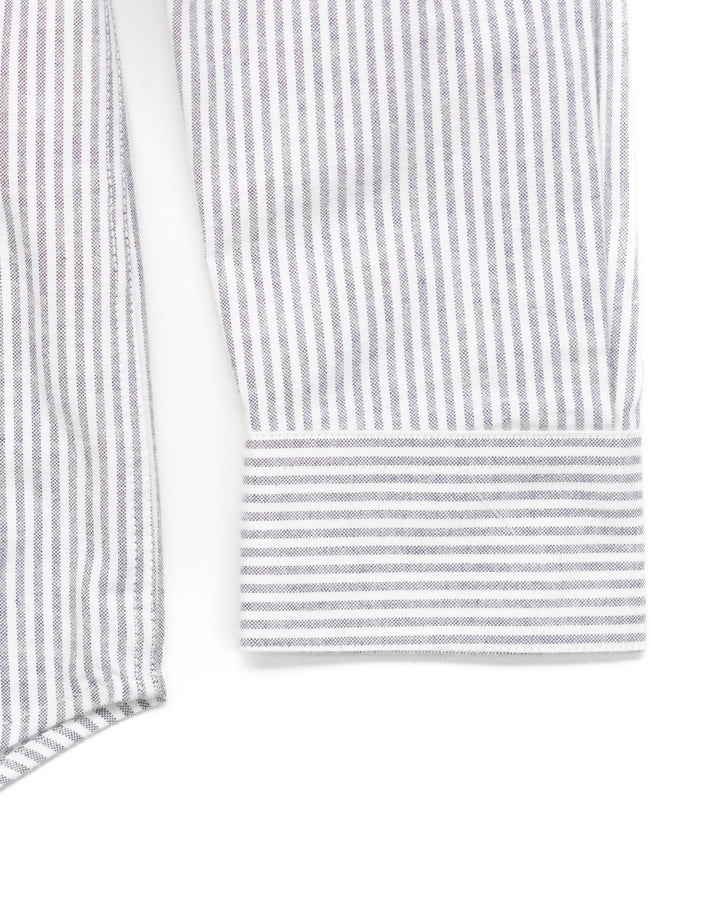 Brushed Oxford Stripe in Blue