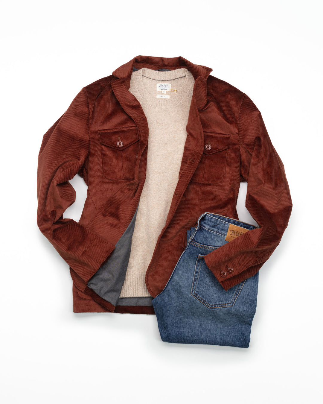 The Collina Jacket in Rust Corduroy