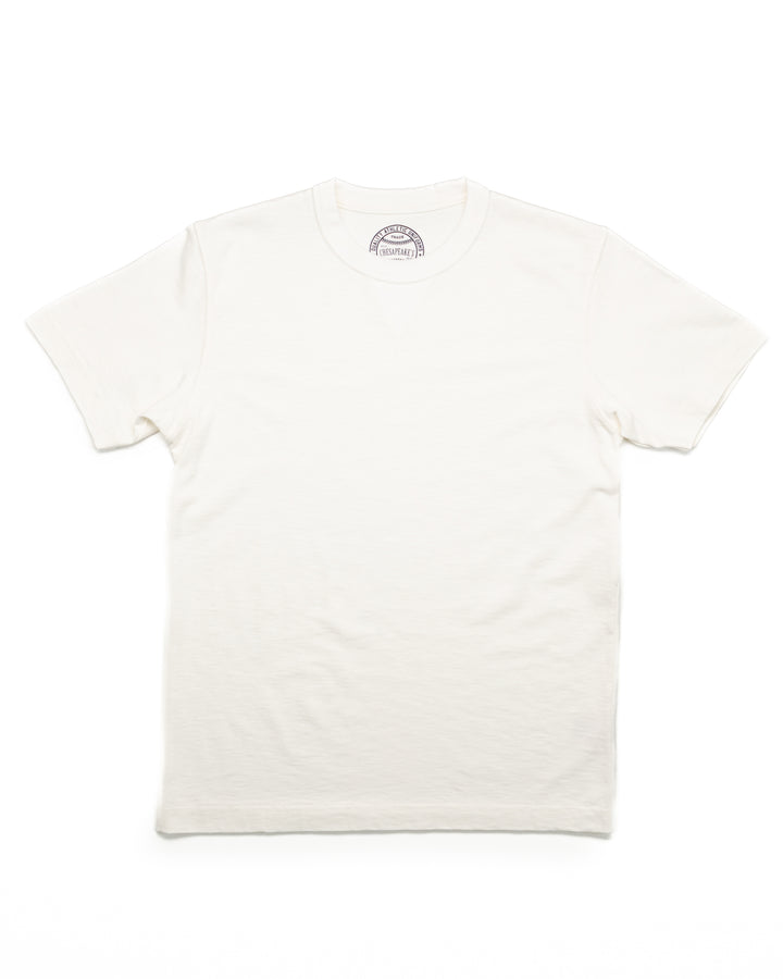 The Hudson Slub Tee in Off White