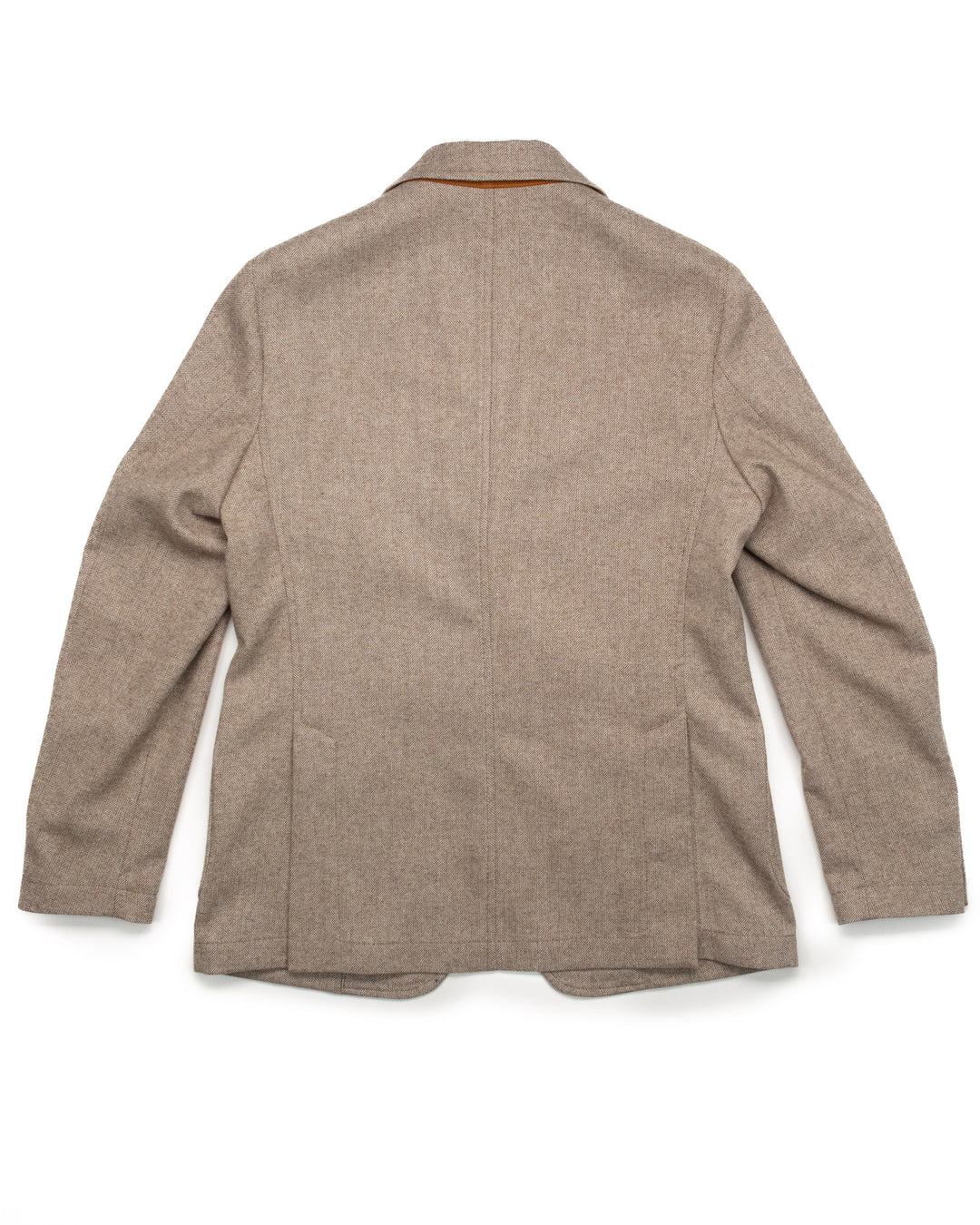 Blazer in Tan Herringbone Wool