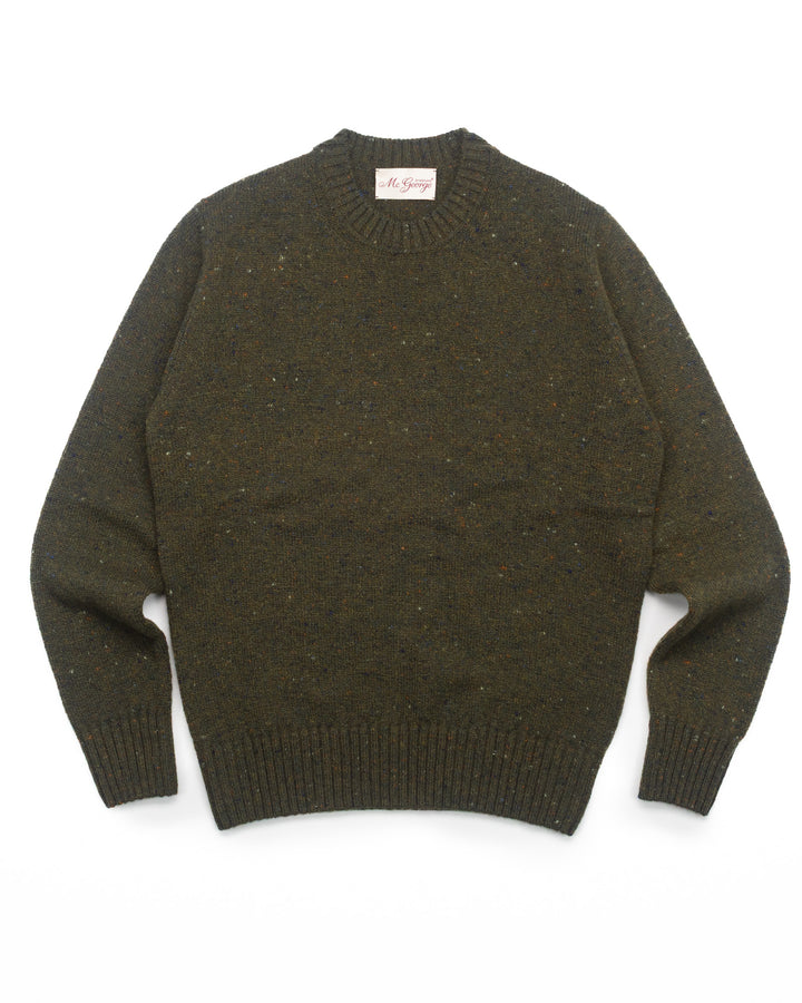 Crewneck in Loden Donegal
