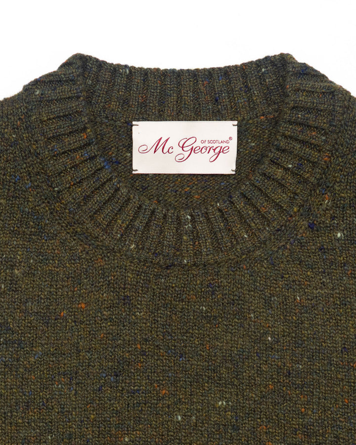 Crewneck in Loden Donegal