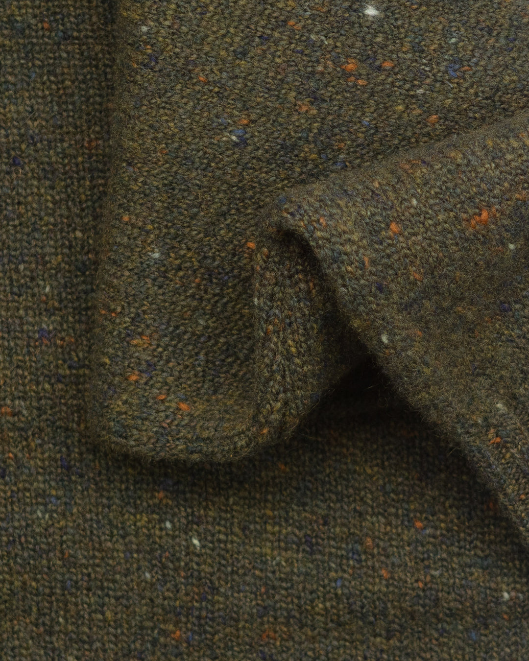 Crewneck in Loden Donegal