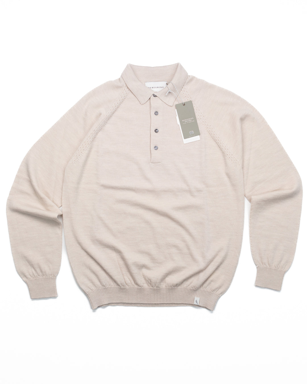 Beauford LS Polo in Oatmeal #1488