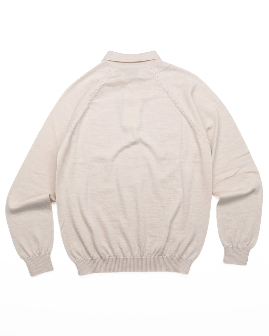 Beauford LS Polo in Oatmeal #1488