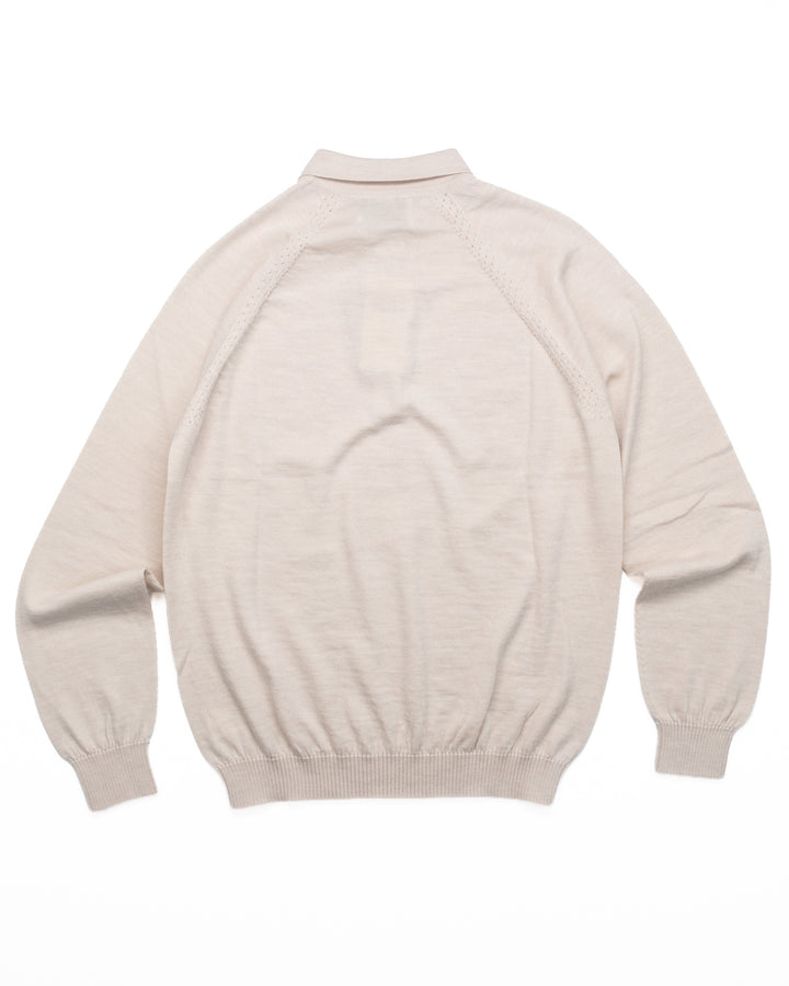 Beauford LS Polo in Oatmeal #1488