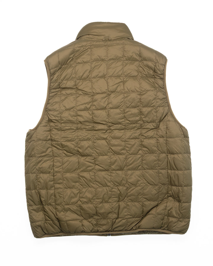 Down Reversible Vest in Olive #1482