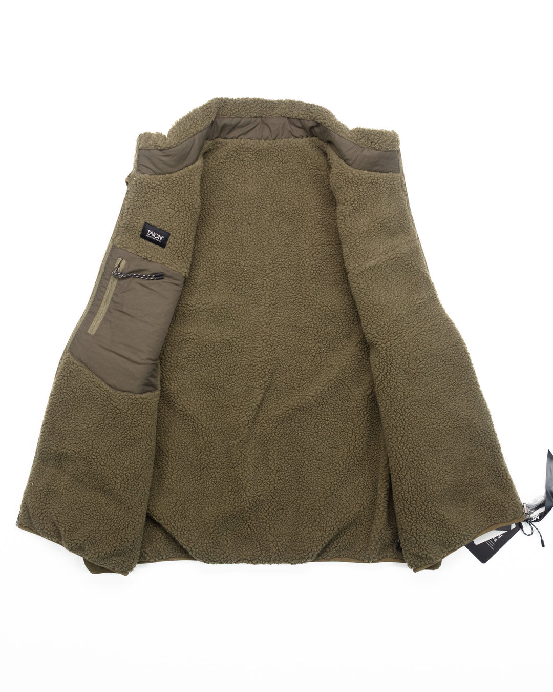 Down Reversible Vest in Olive #1482