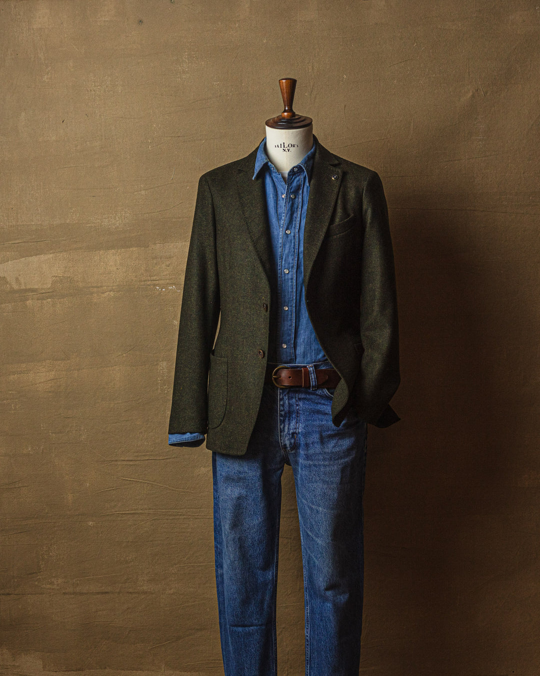 Wool Blazer in Loden Green