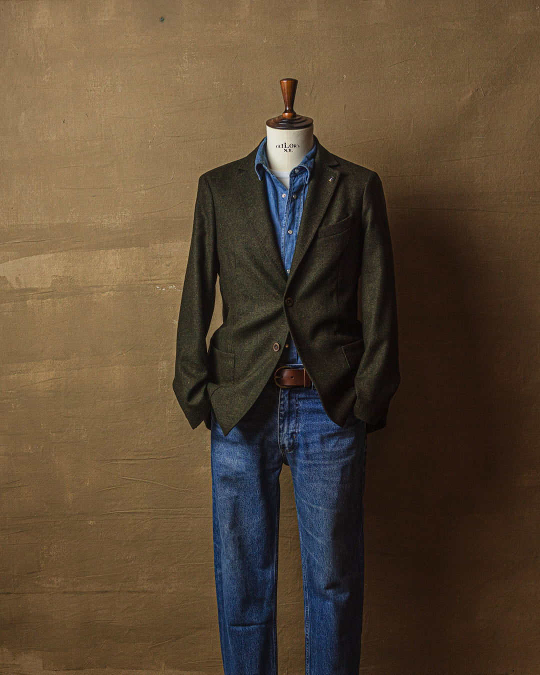 Wool Blazer in Loden Green