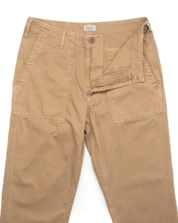 Fatigues in Khaki Herringbone