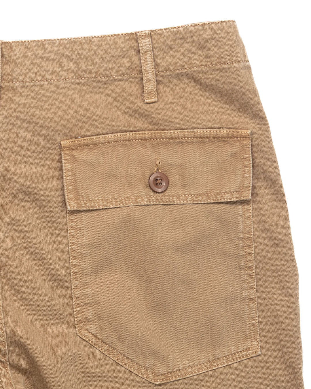 Fatigues in Khaki Herringbone