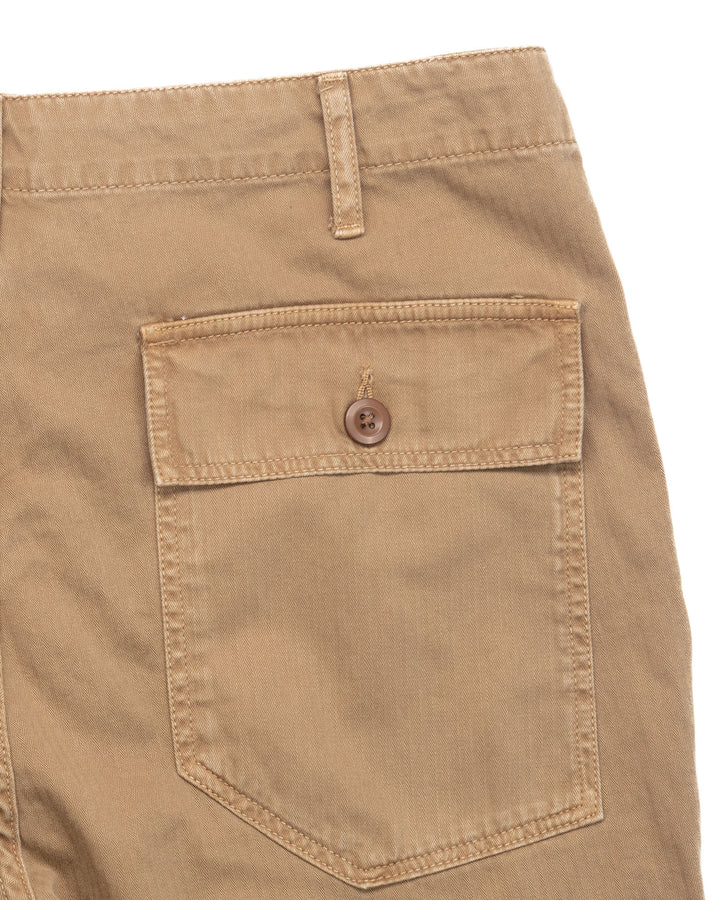 Fatigues in Khaki Herringbone