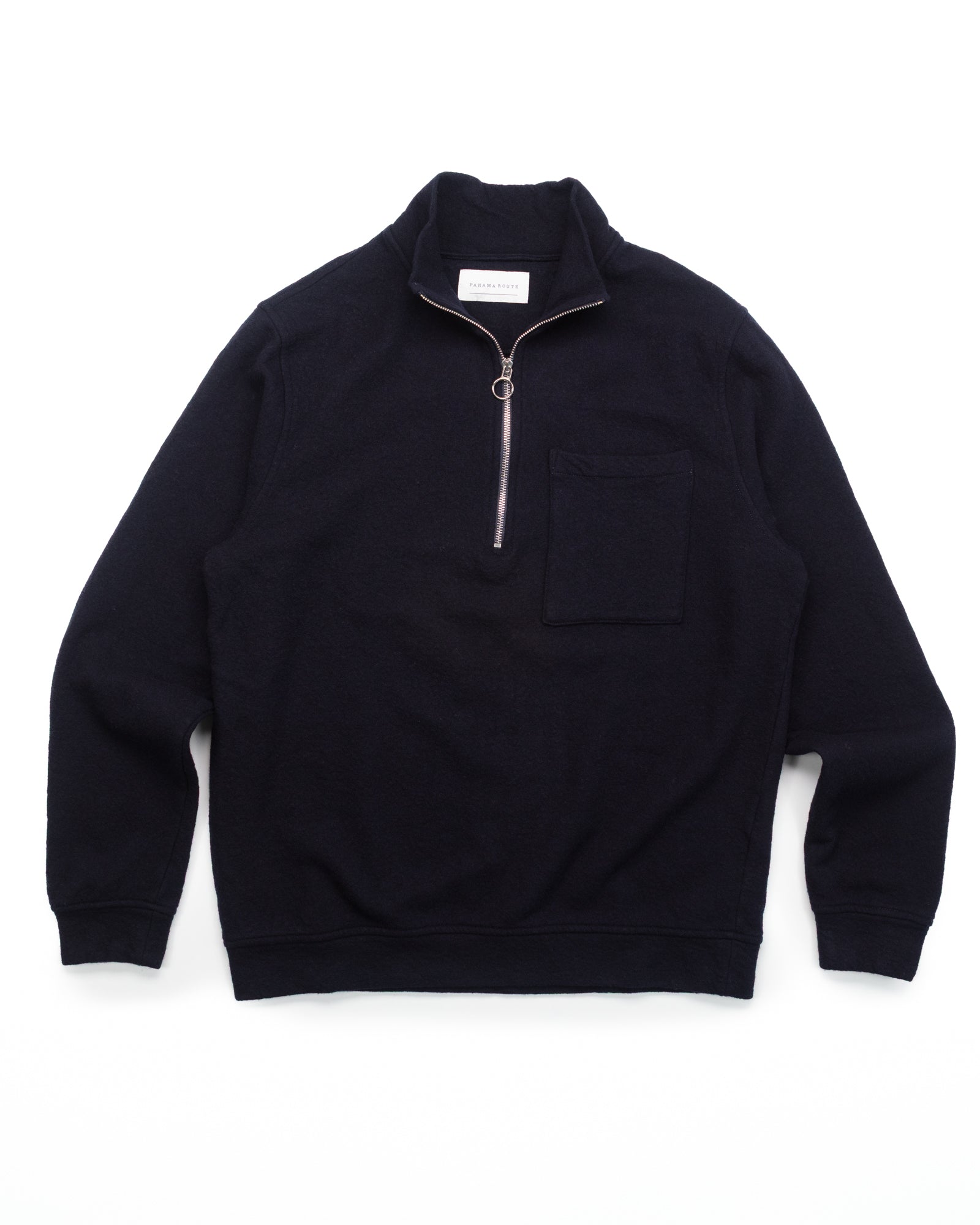 The Arnold Half Zip in Navy Wool – The Revive Club