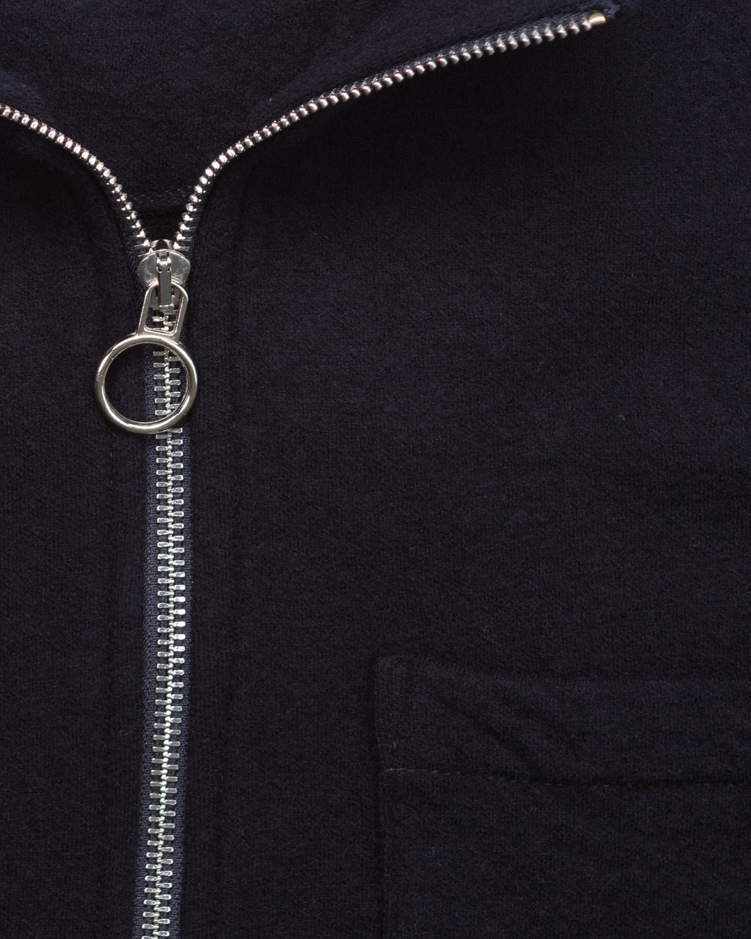The Arnold Half Zip in Navy Wool