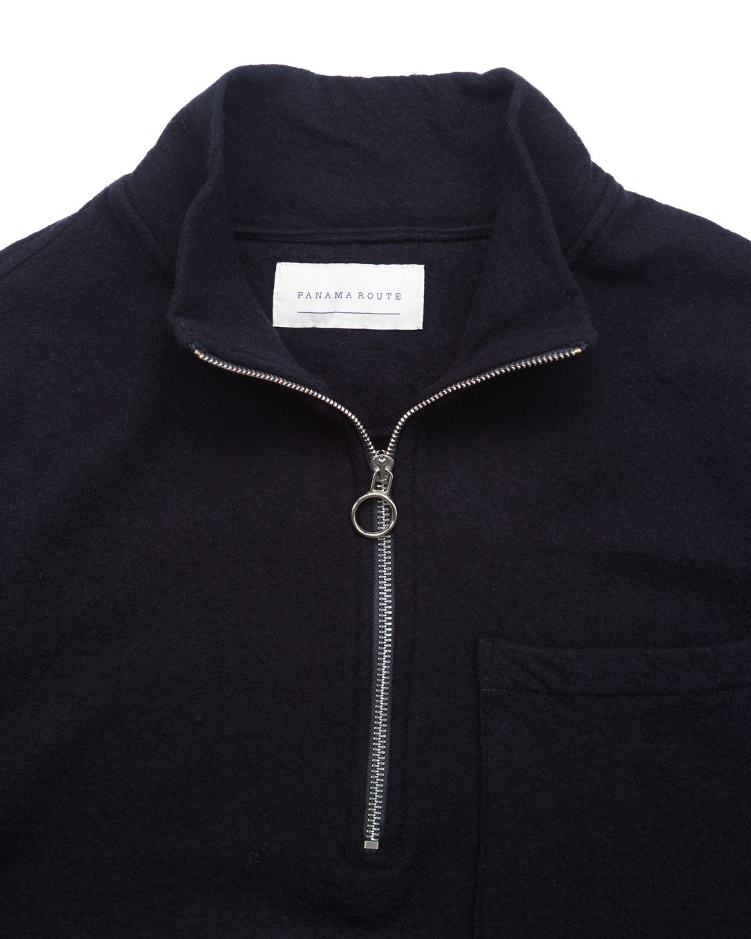 The Arnold Half Zip in Navy Wool