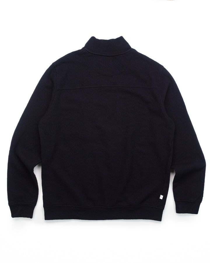 The Arnold Half Zip in Navy Wool