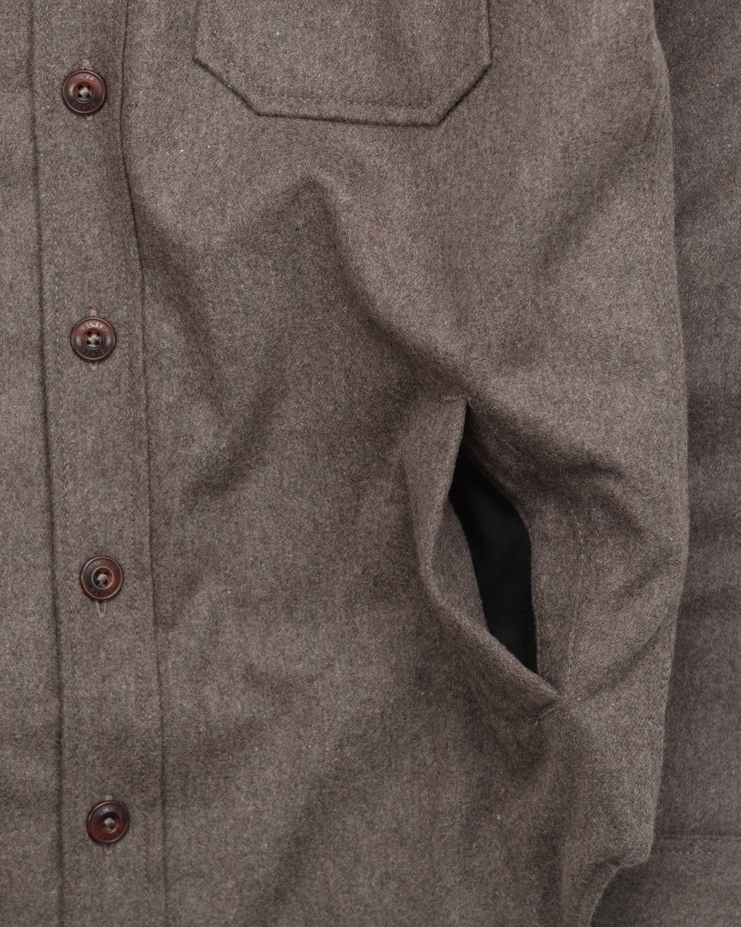 The Hunter Wool Overshirt in Taupe