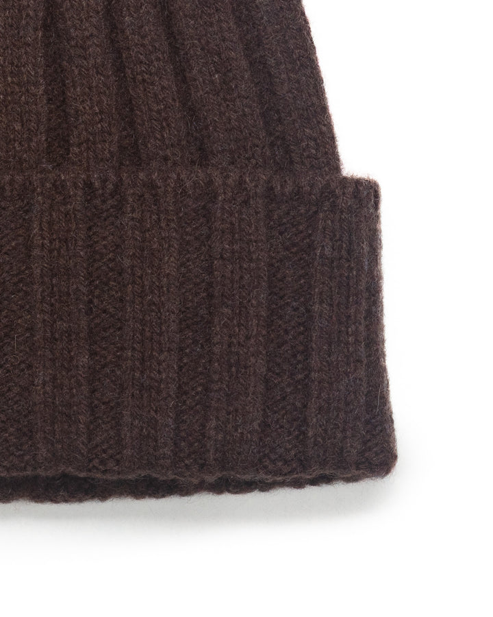 The Bale Beanie in Brown Cashmere