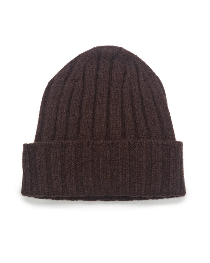 The Bale Beanie in Brown Cashmere