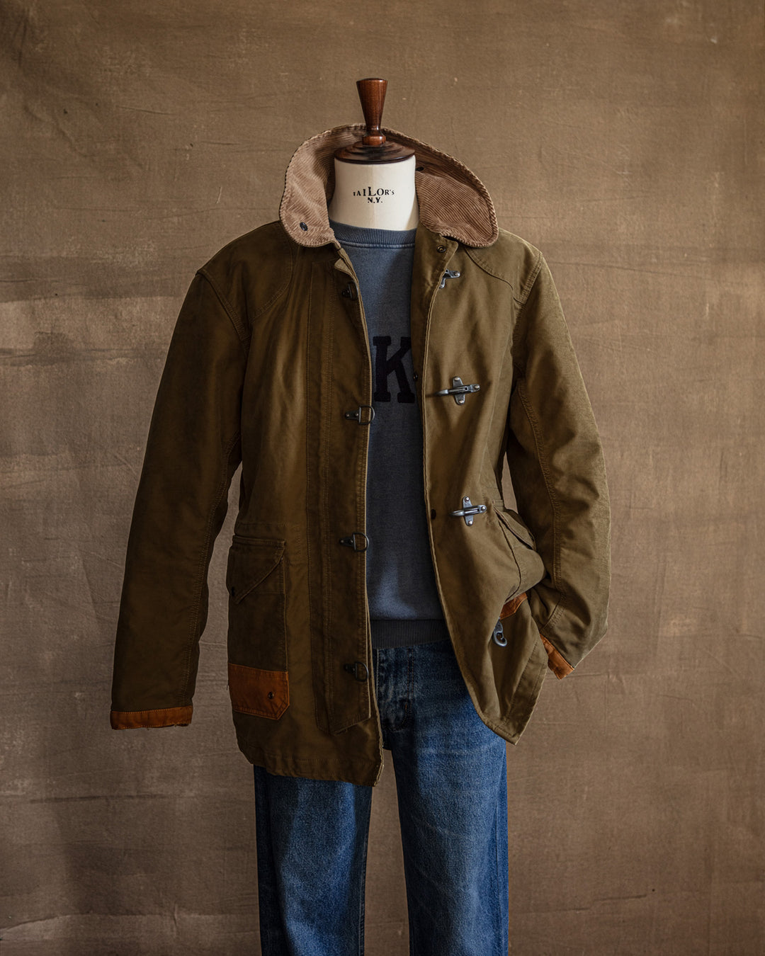 The Bedford Fireman Jacket in Khaki Jungle Cloth