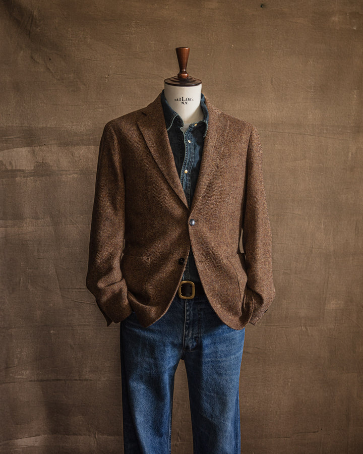 The Venezia Blazer in Tan HBT Wool