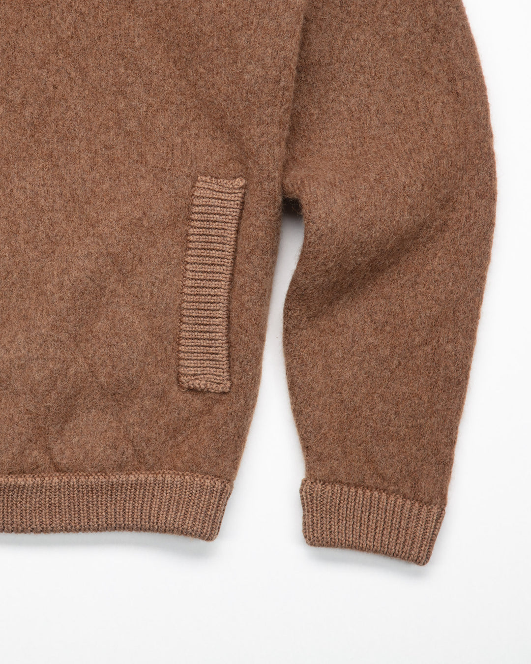 The Quilted Wool Bomber in Tobacco