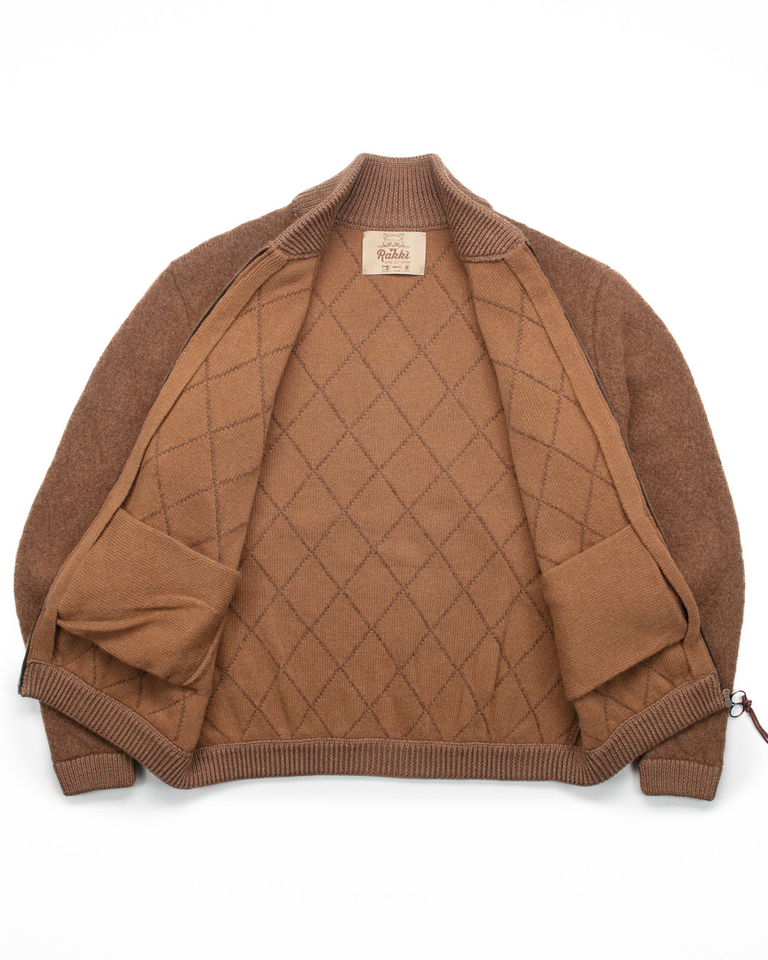 The Quilted Wool Bomber in Tobacco
