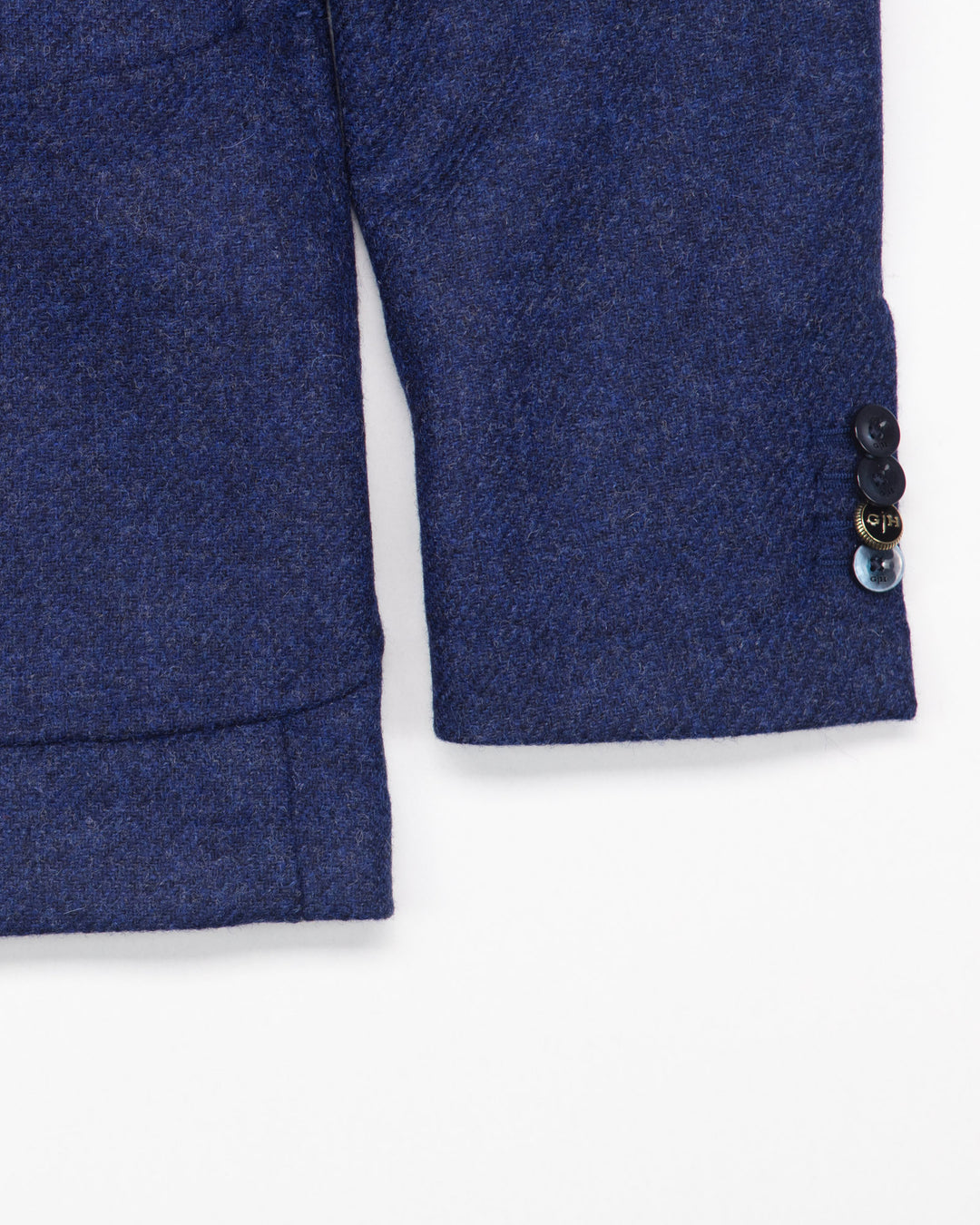 Double Breasted Jacket in Navy Shetland Wool