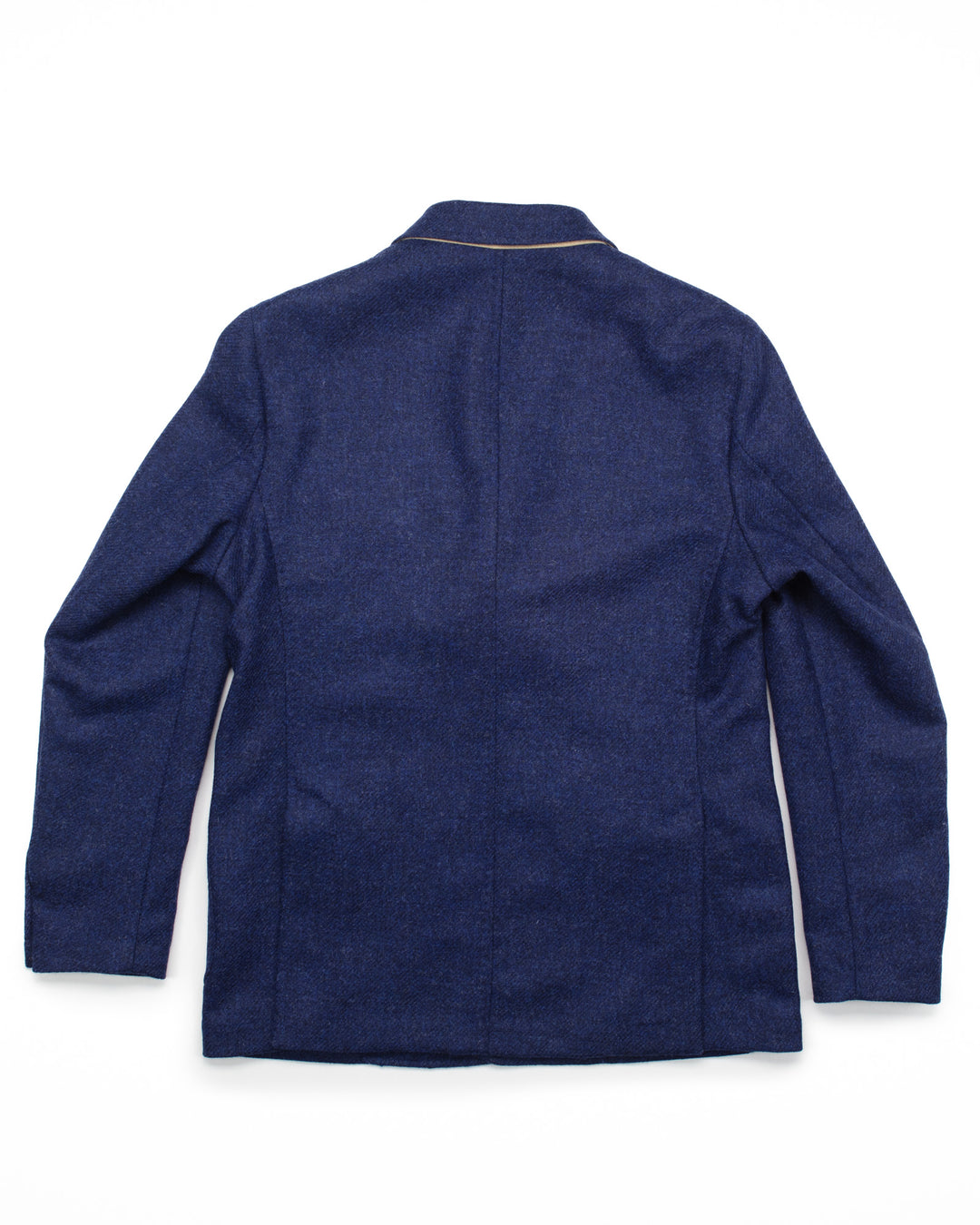 Double Breasted Jacket in Navy Shetland Wool