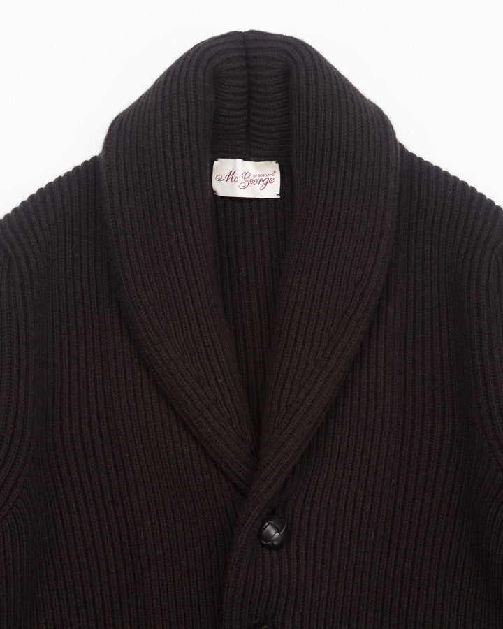 Shawl Cardigan in Dark Brown