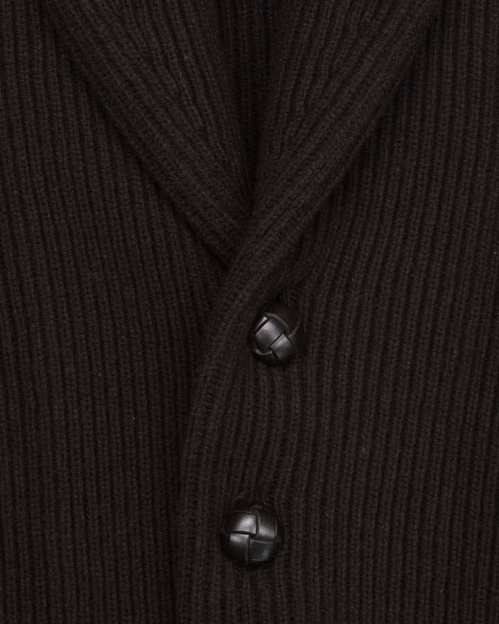Shawl Cardigan in Dark Brown