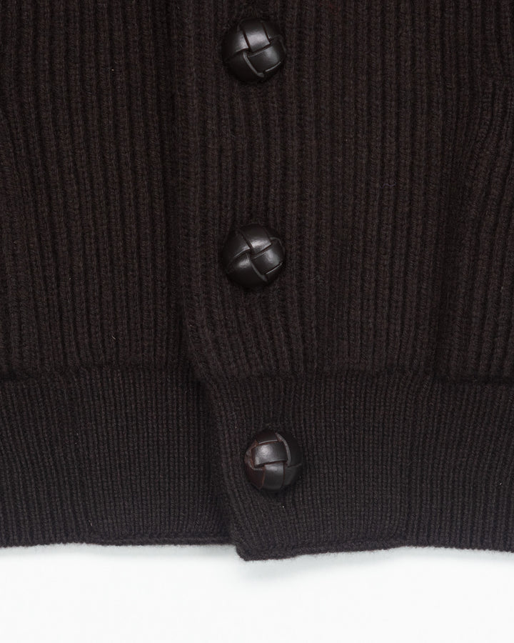 Shawl Cardigan in Dark Brown