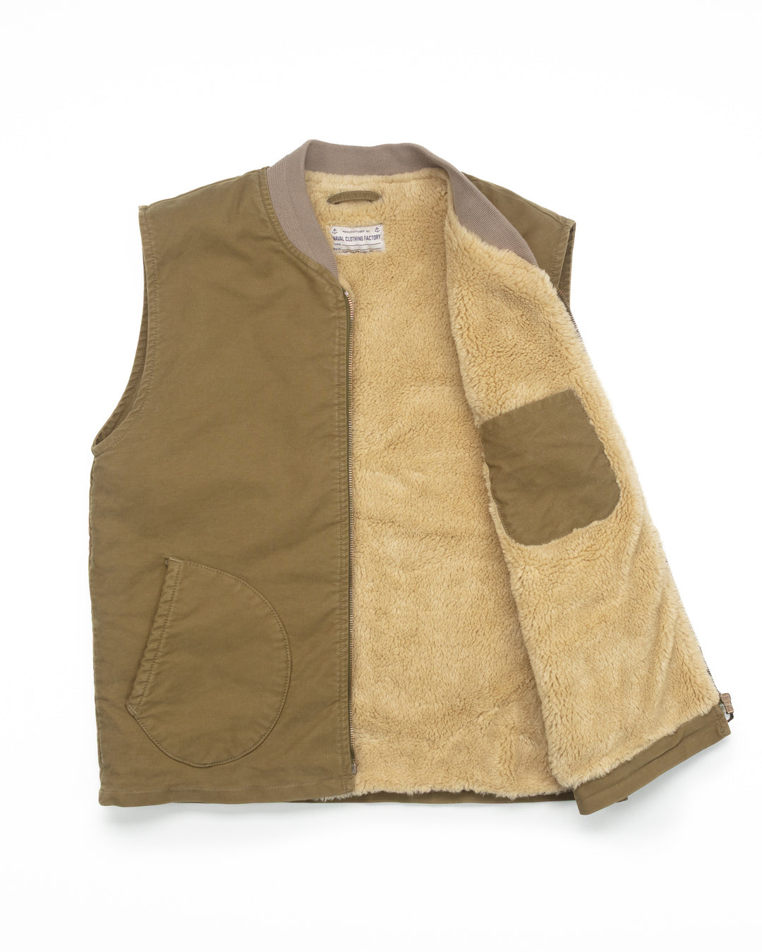 The McCoy Lined Deck Vest in Military Green