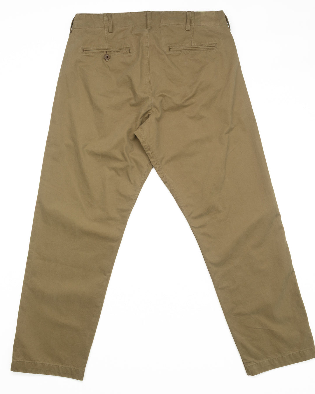 Officer Chinos in Khaki Green Gabardine
