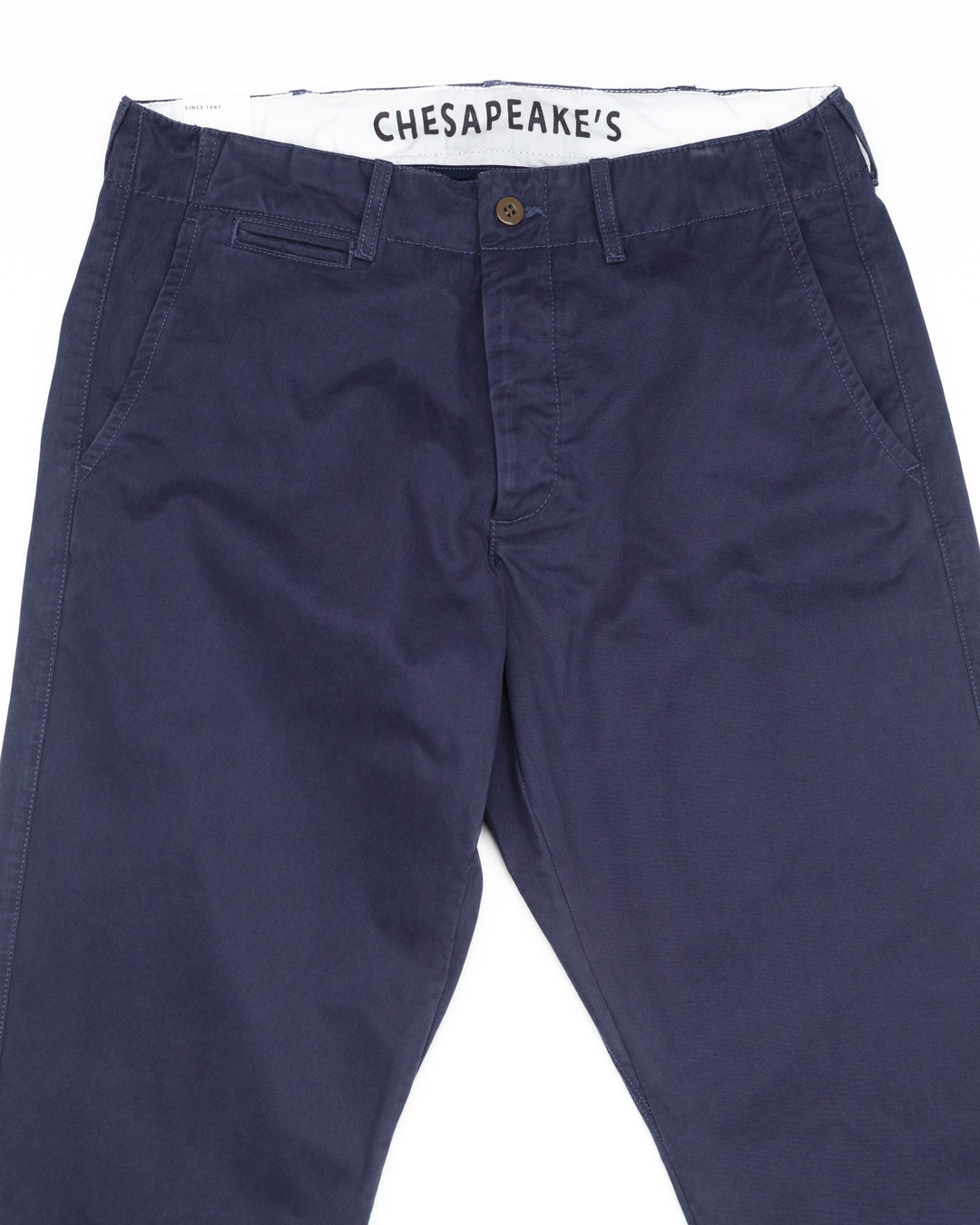 Officer Chinos in Indigo Gabardine