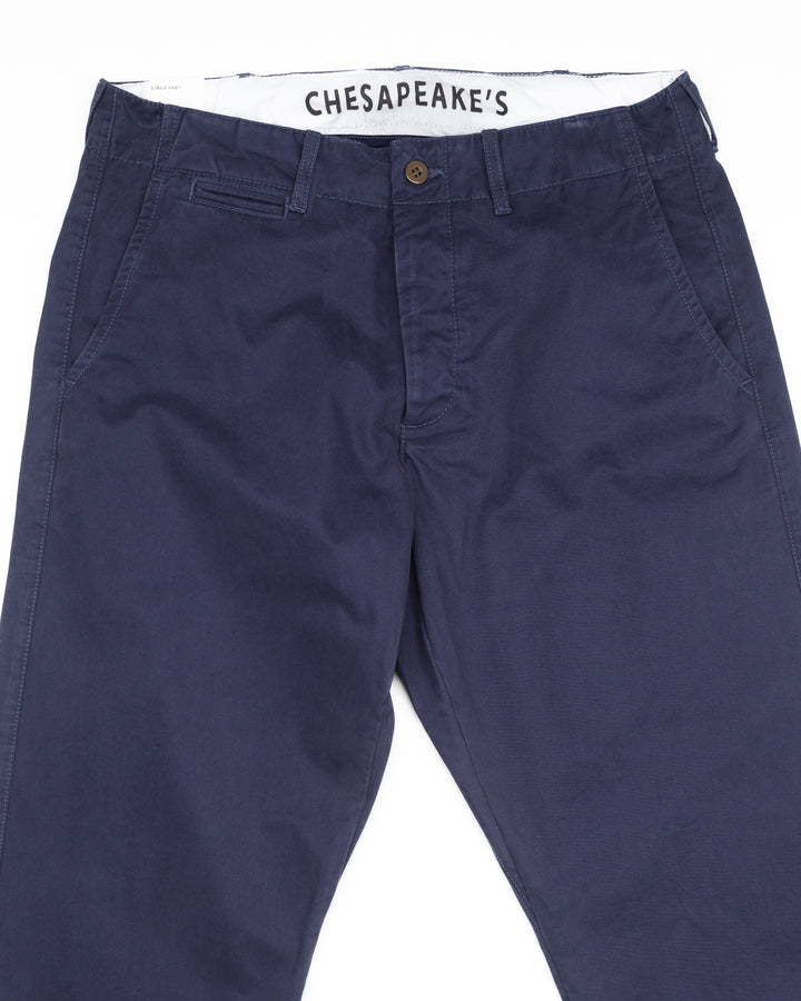 Officer Chinos in Indigo Gabardine