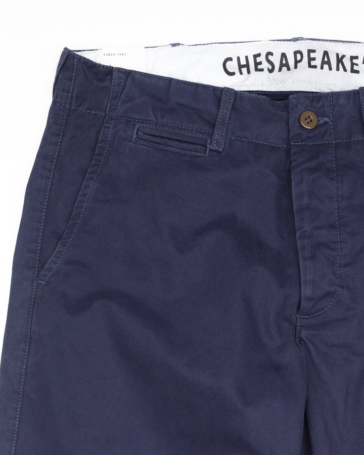 Officer Chinos in Indigo Gabardine