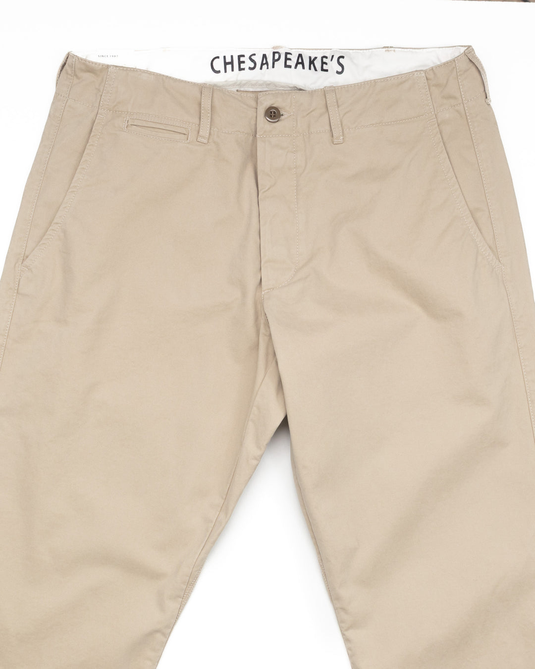 Officer Chinos in Sand Gabardine