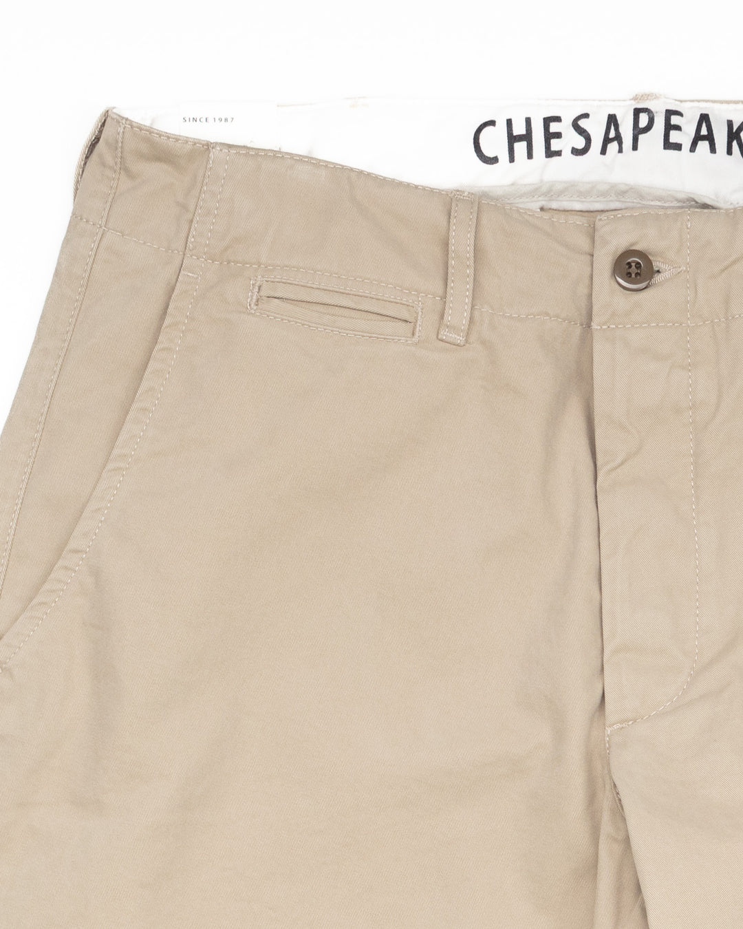 Officer Chinos in Sand Gabardine