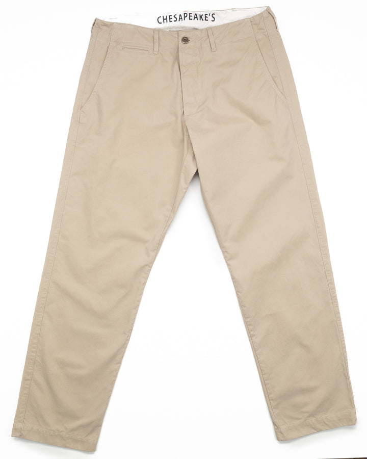 Officer Chinos in Sand Gabardine