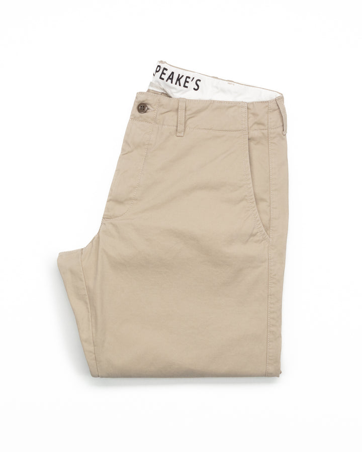 Officer Chinos in Sand Gabardine