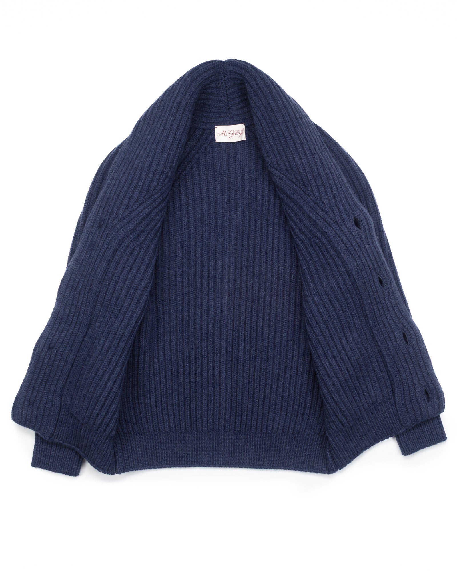 Wide Rib Shawl Cardigan In Indigo – The Revive Club