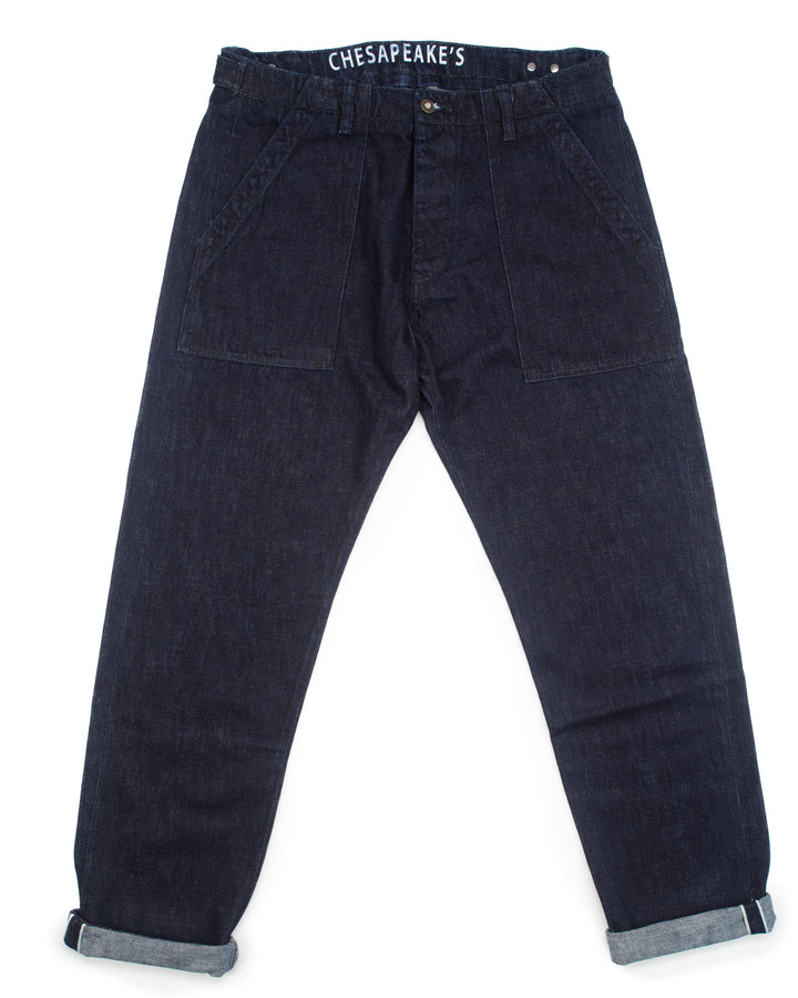 Graves Fatigues in Rinsed Indigo Selvedge Slub