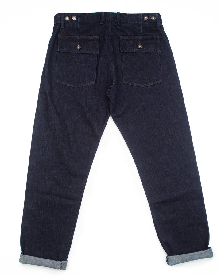 Graves Fatigues in Rinsed Indigo Selvedge Slub
