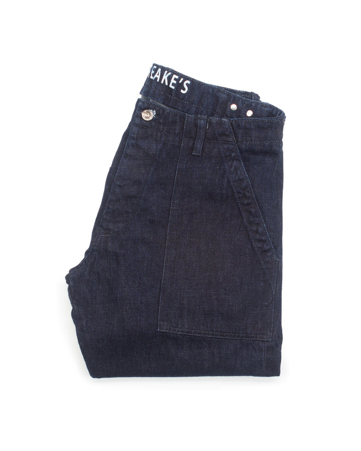 Graves Fatigues in Rinsed Indigo Selvedge Slub