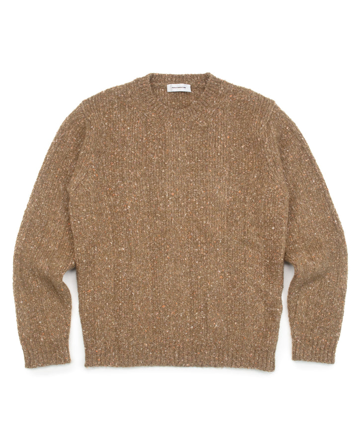 Alpaca Crewneck in Tan Melange